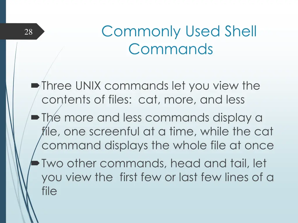 commonly used shell commands