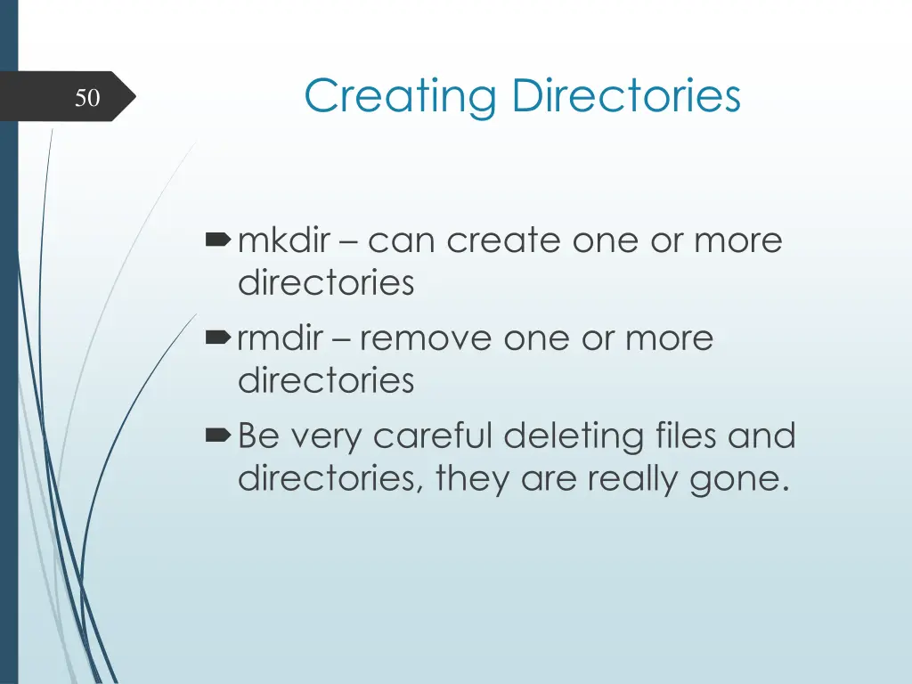 creating directories