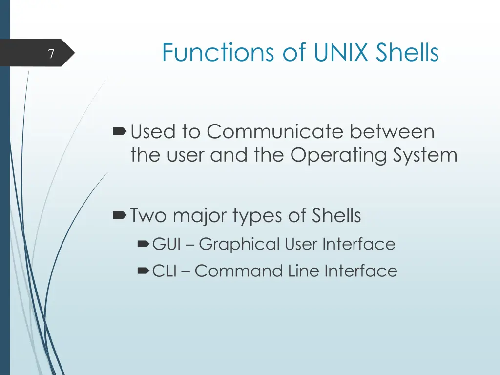 functions of unix shells