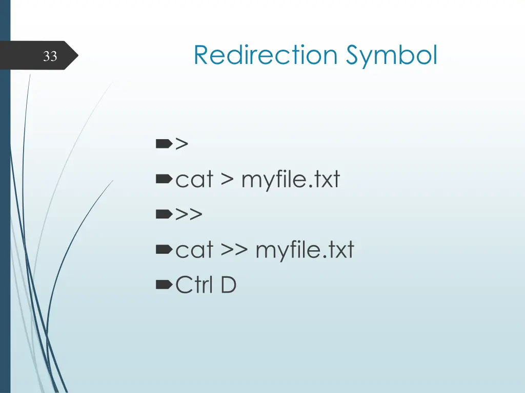 redirection symbol