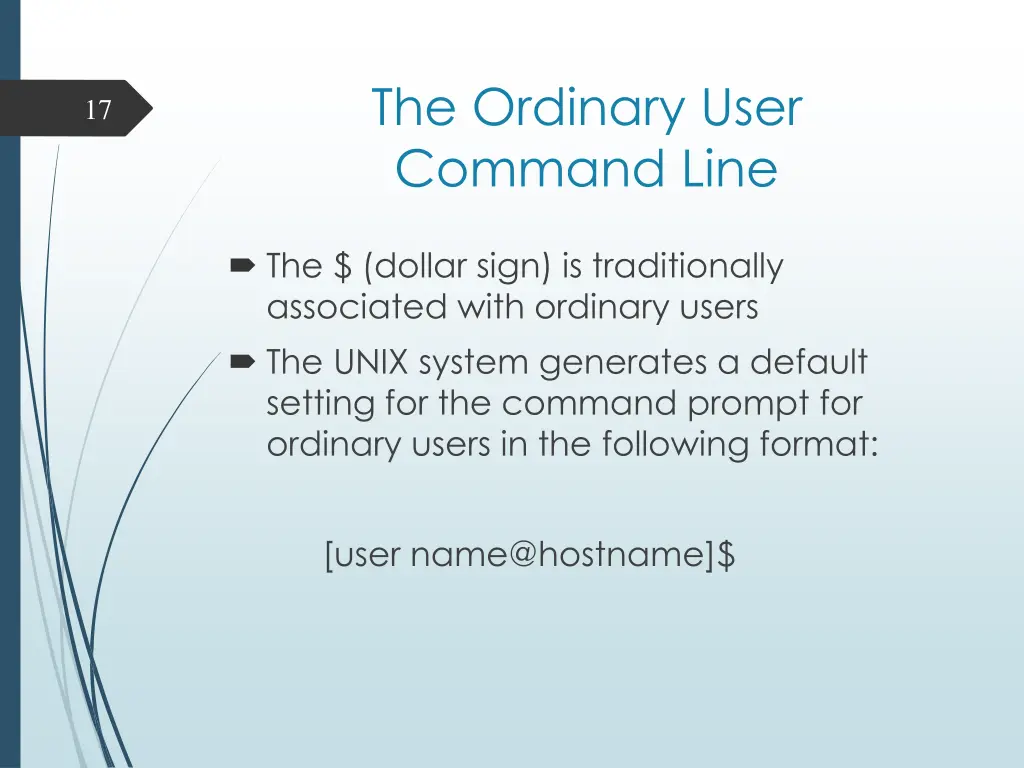 the ordinary user command line