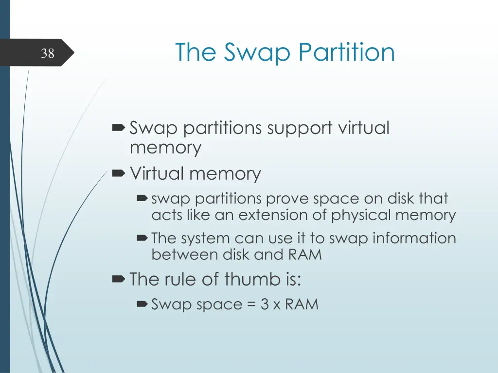 the swap partition