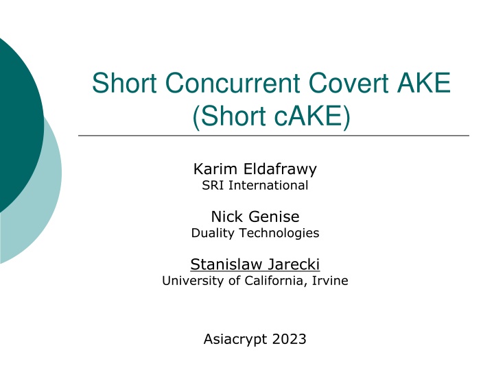 short concurrent covert ake short cake