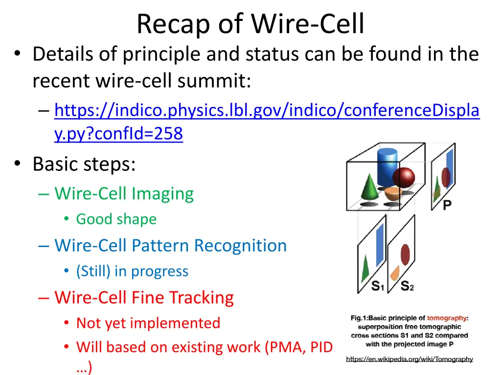 recap of wire cell