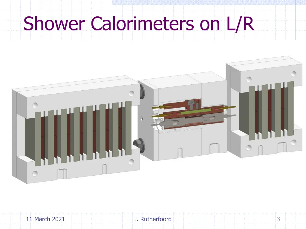 shower calorimeters on l r