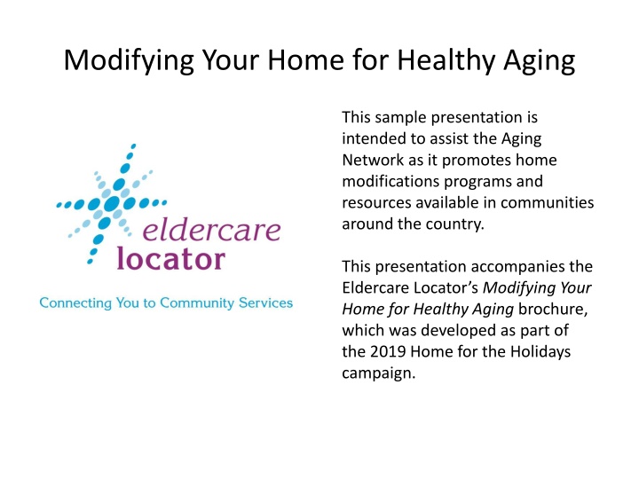 modifying your home for healthy aging