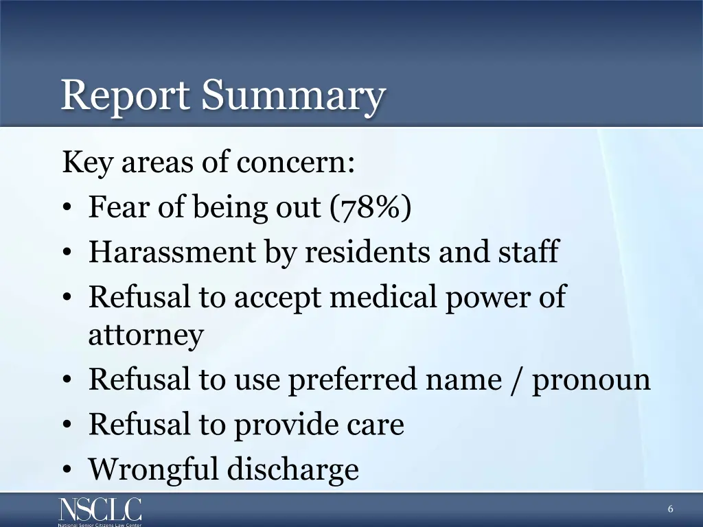 report summary