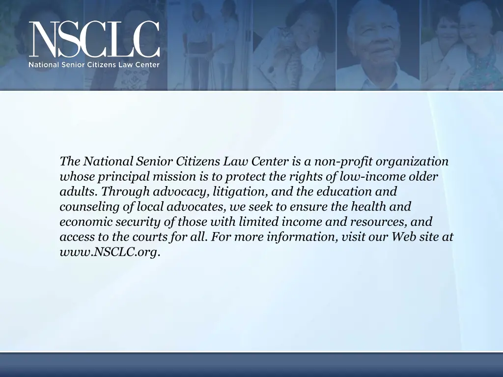 the national senior citizens law center