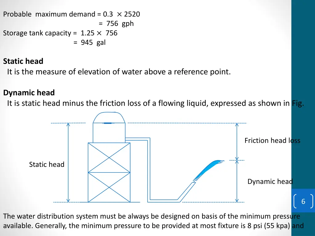 probable maximum demand 0 3 2520 storage tank