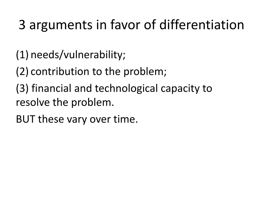 3 arguments in favor of differentiation