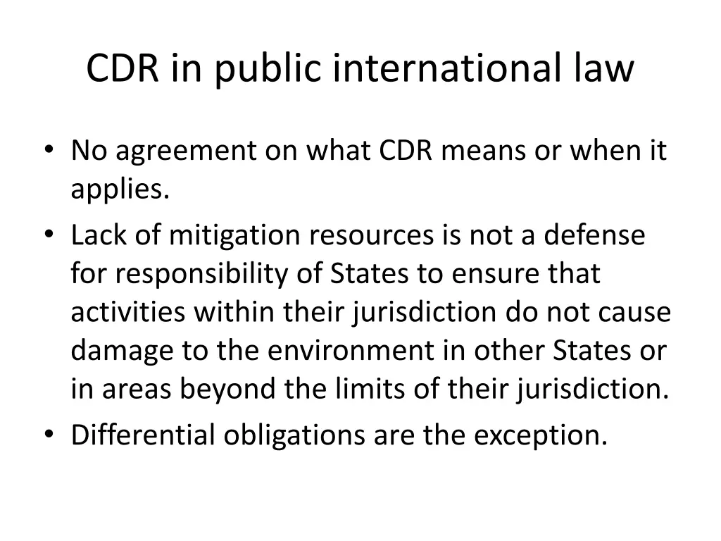 cdr in public international law