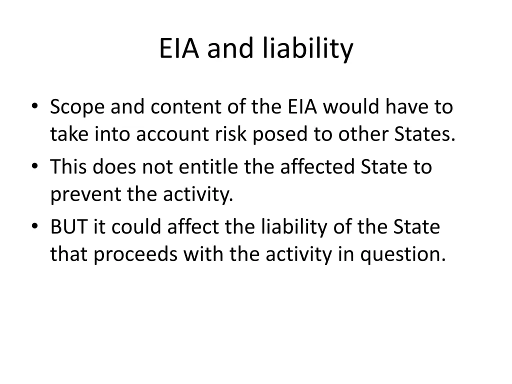 eia and liability