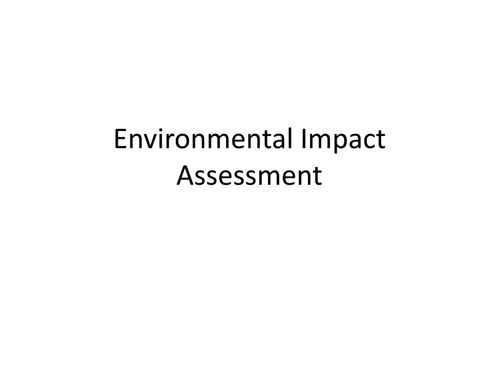 environmental impact assessment