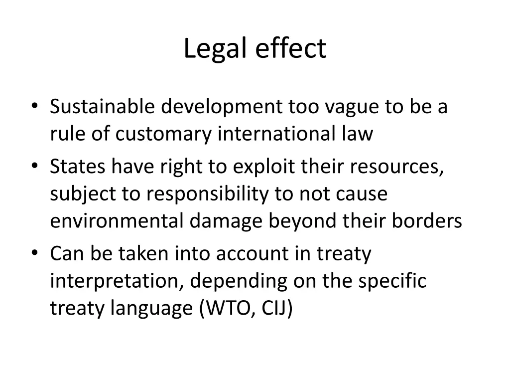 legal effect