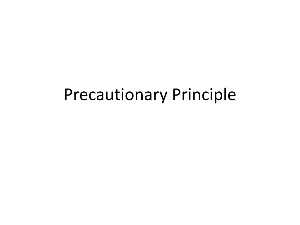 precautionary principle