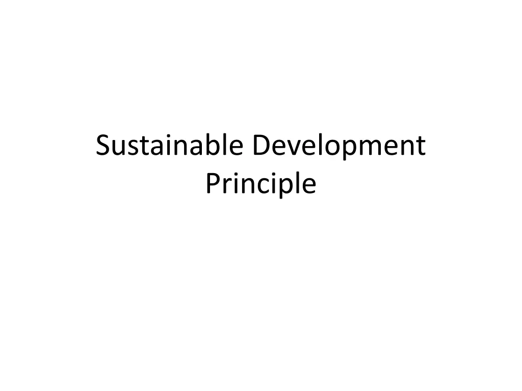 sustainable development principle