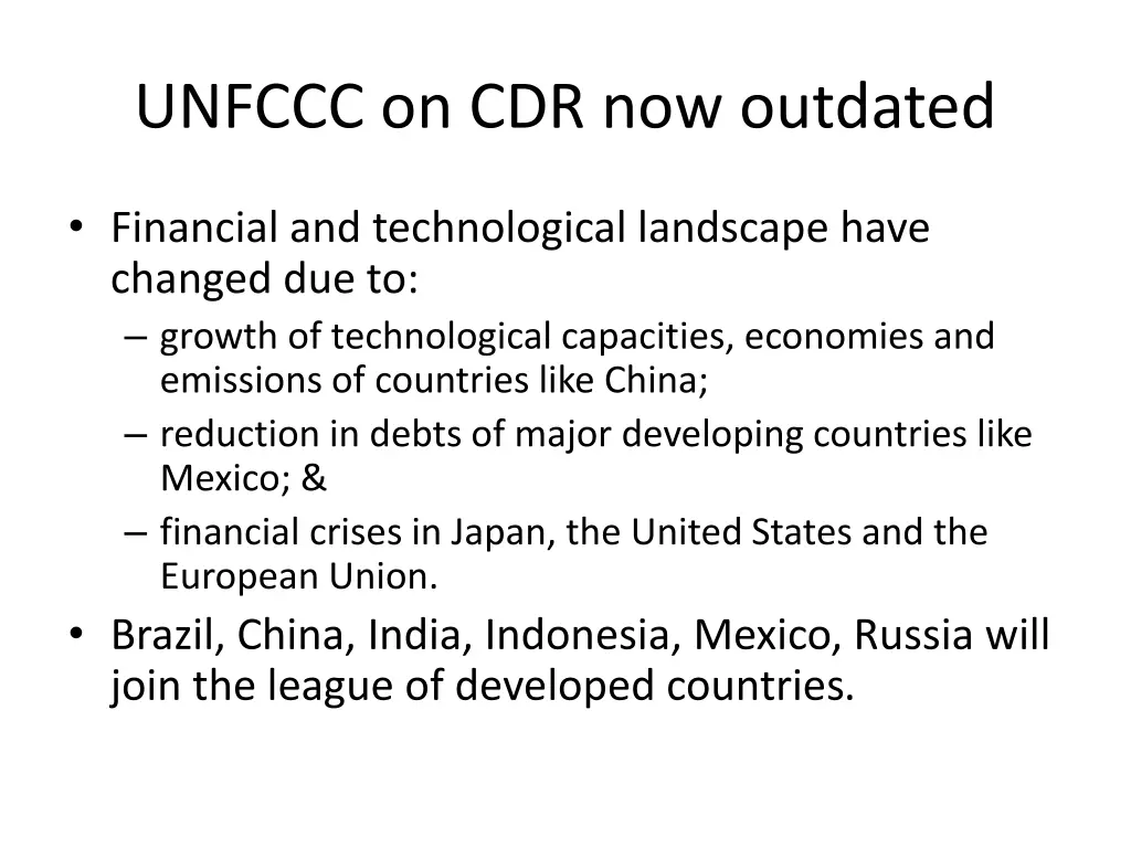 unfccc on cdr now outdated