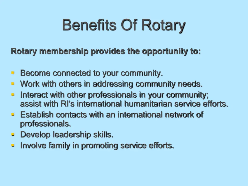 benefits of rotary