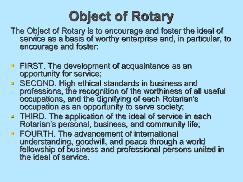 object of rotary