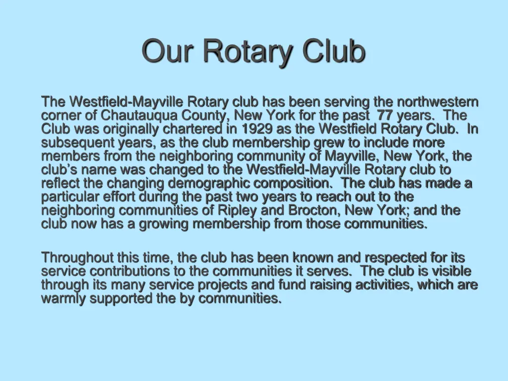 our rotary club