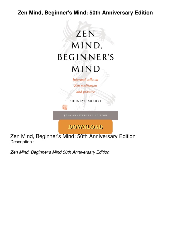 zen mind beginner s mind 50th anniversary edition