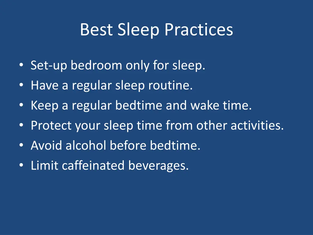 best sleep practices 1