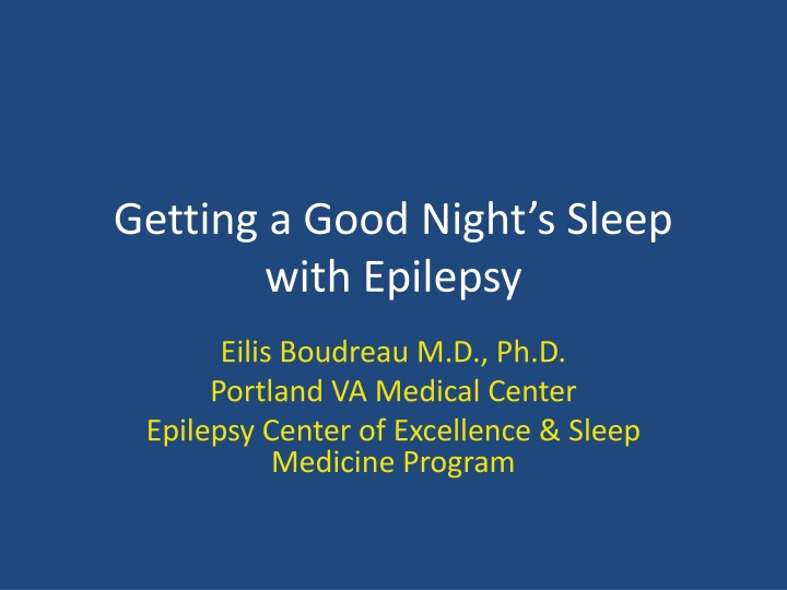 getting a good night s sleep with epilepsy