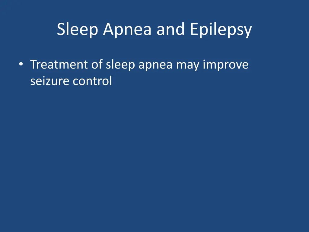 sleep apnea and epilepsy