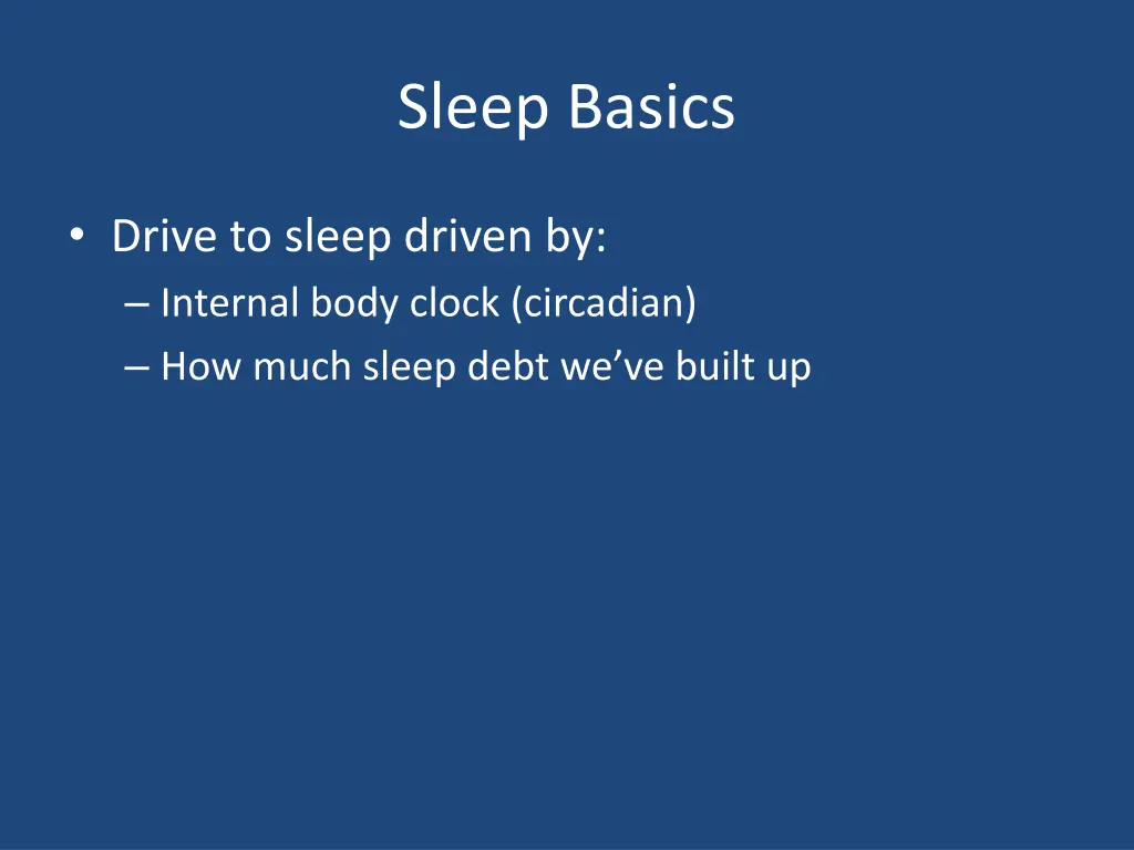 sleep basics 1