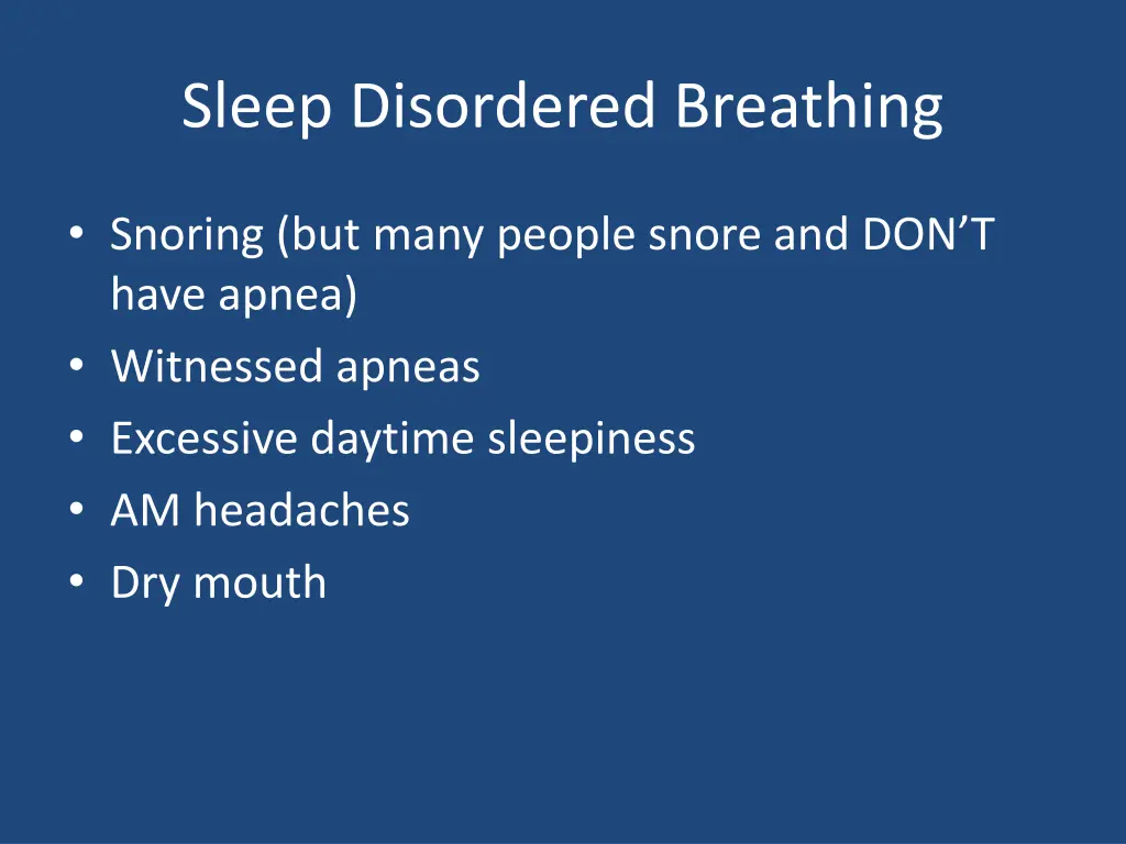 sleep disordered breathing 1