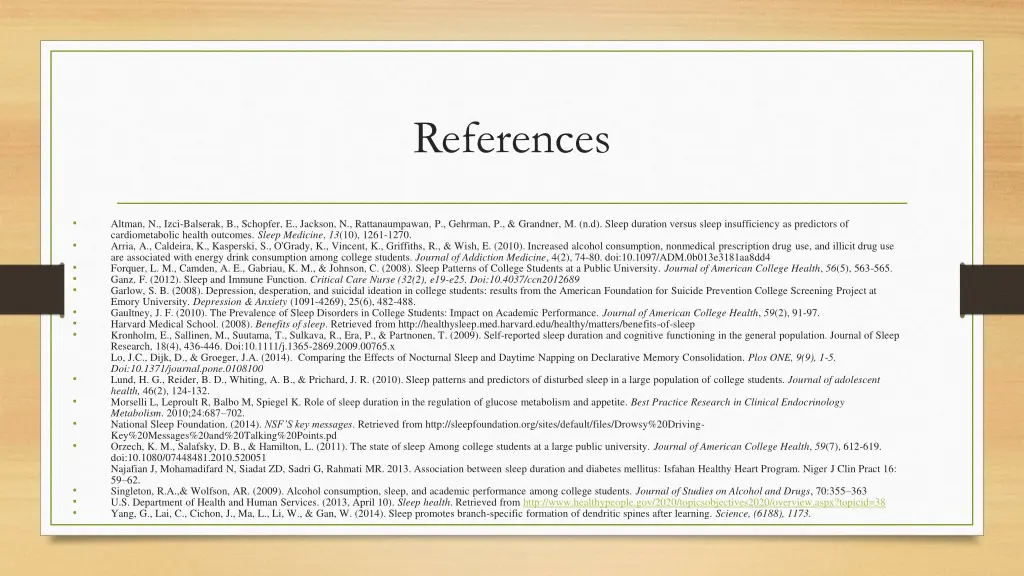 references