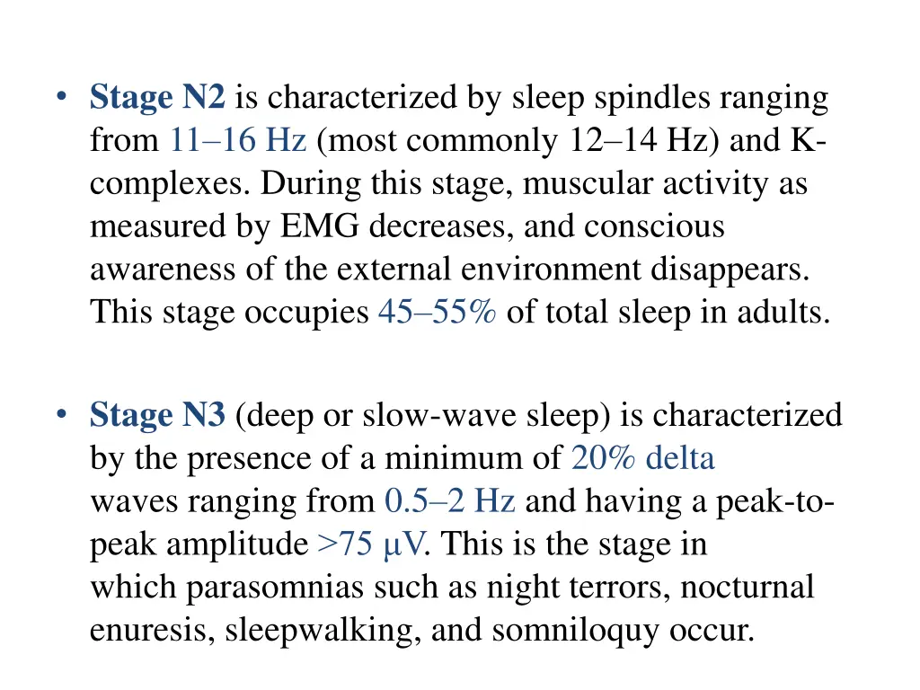 stage n2 is characterized by sleep spindles