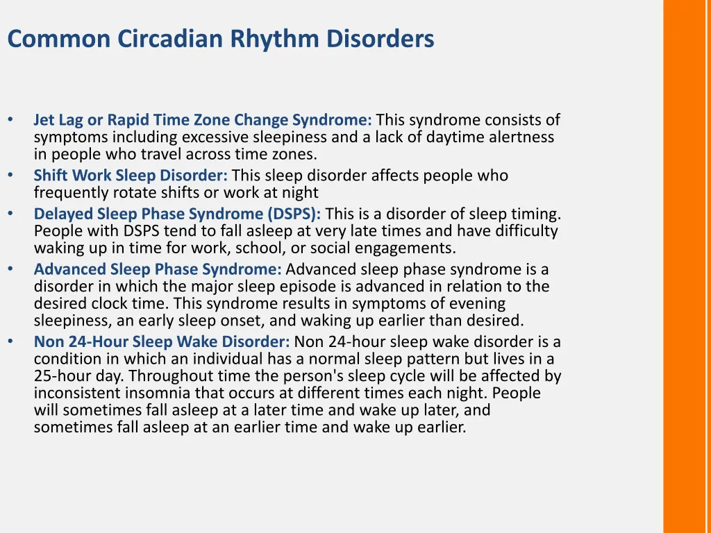 common circadian rhythm disorders