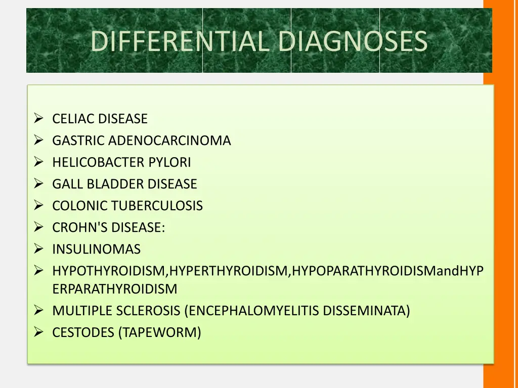 differential diagnoses 1