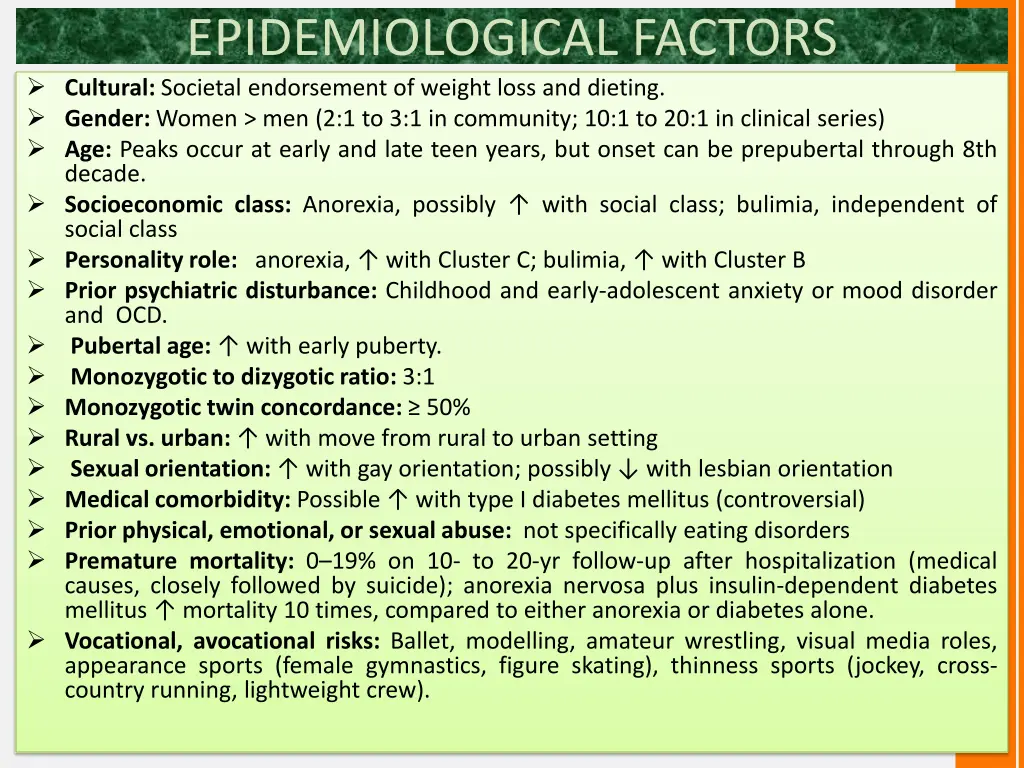 epidemiological factors cultural societal