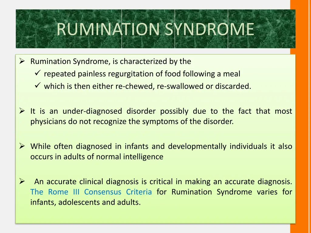 rumination syndrome