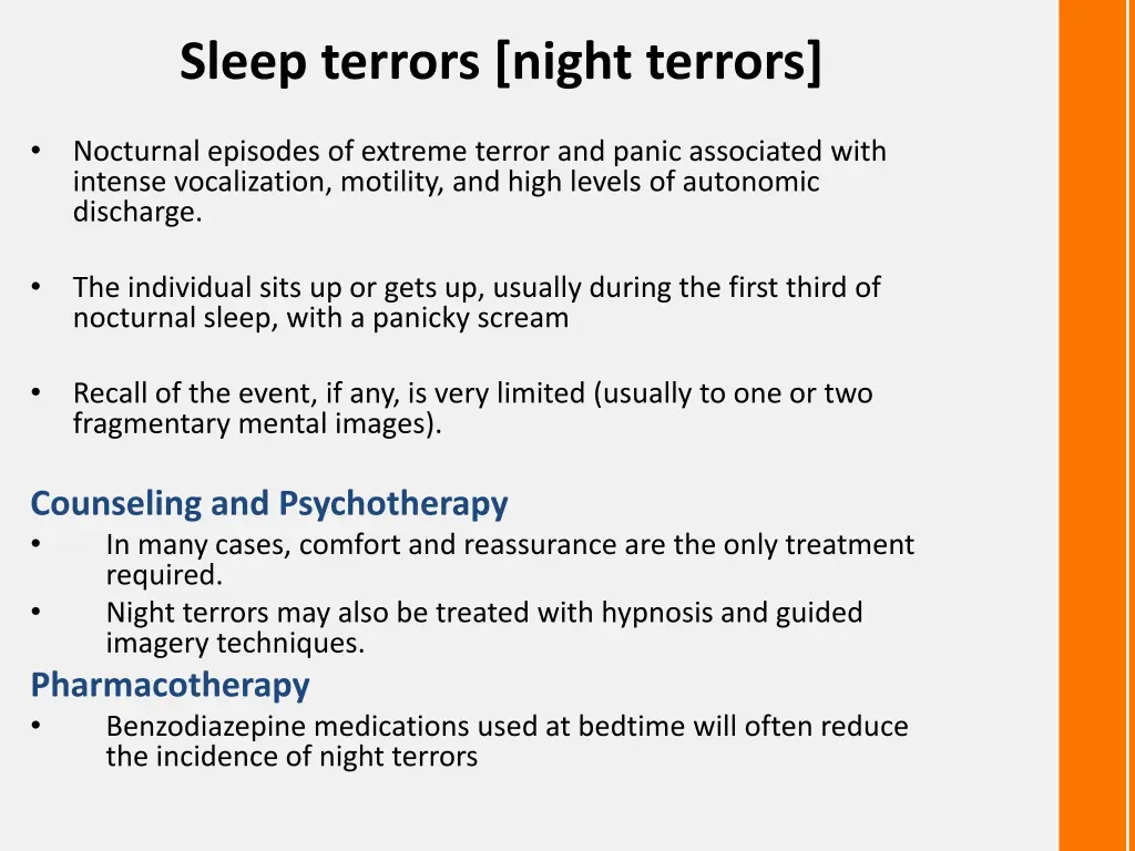 sleep terrors night terrors