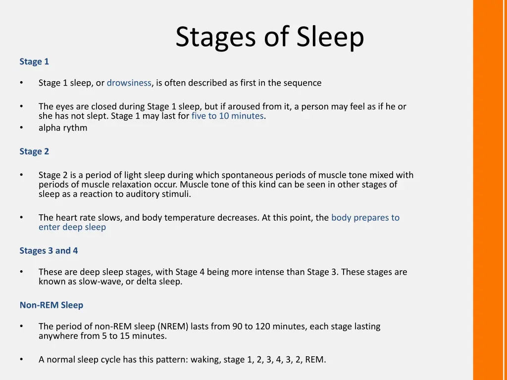 stages of sleep