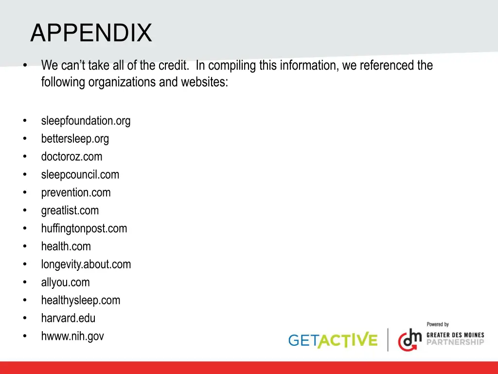 appendix