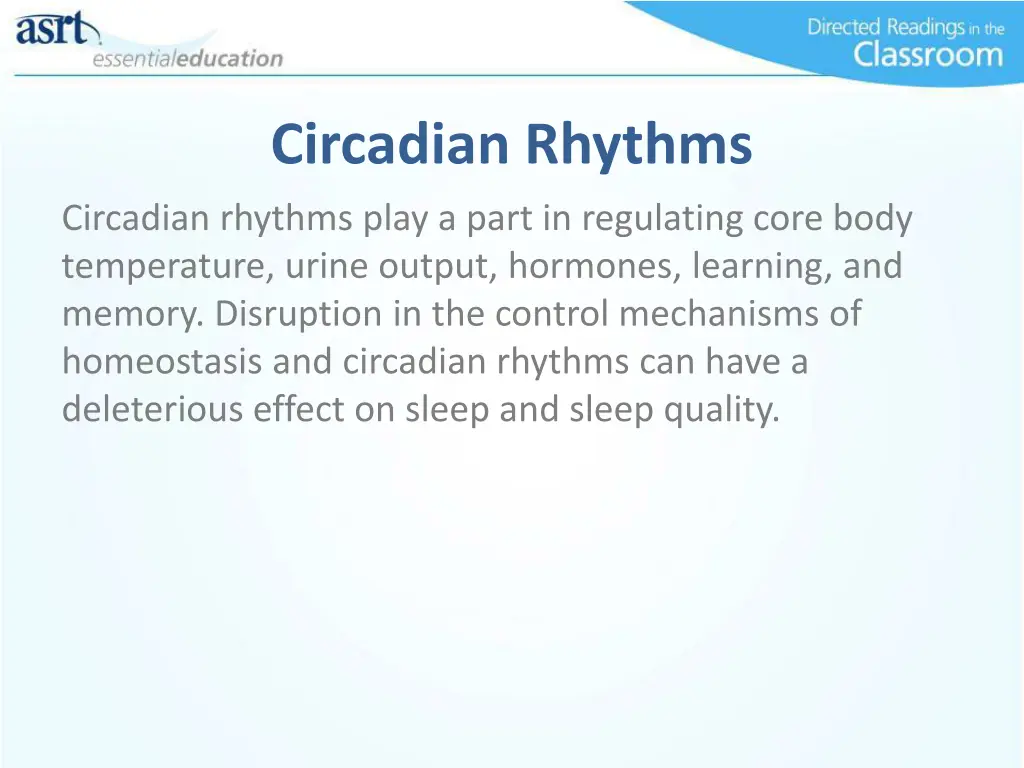 circadian rhythms 1