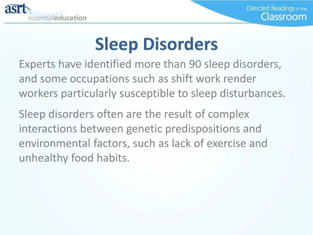 sleep disorders