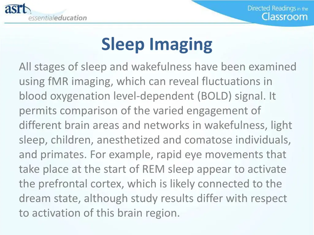 sleep imaging