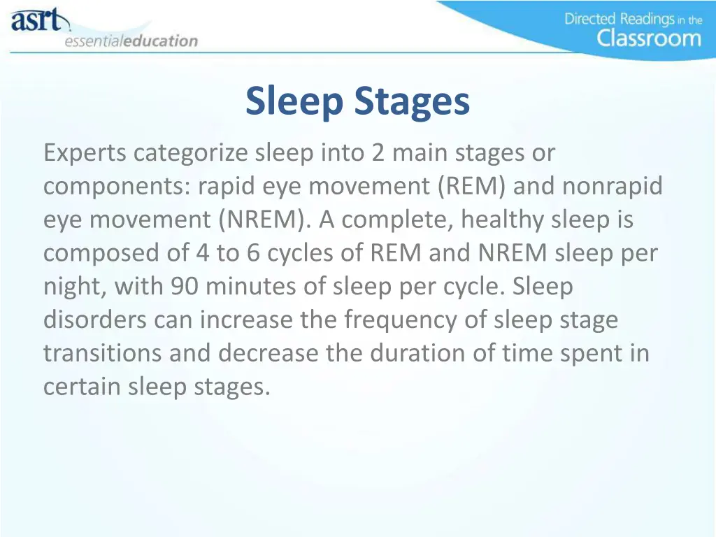 sleep stages