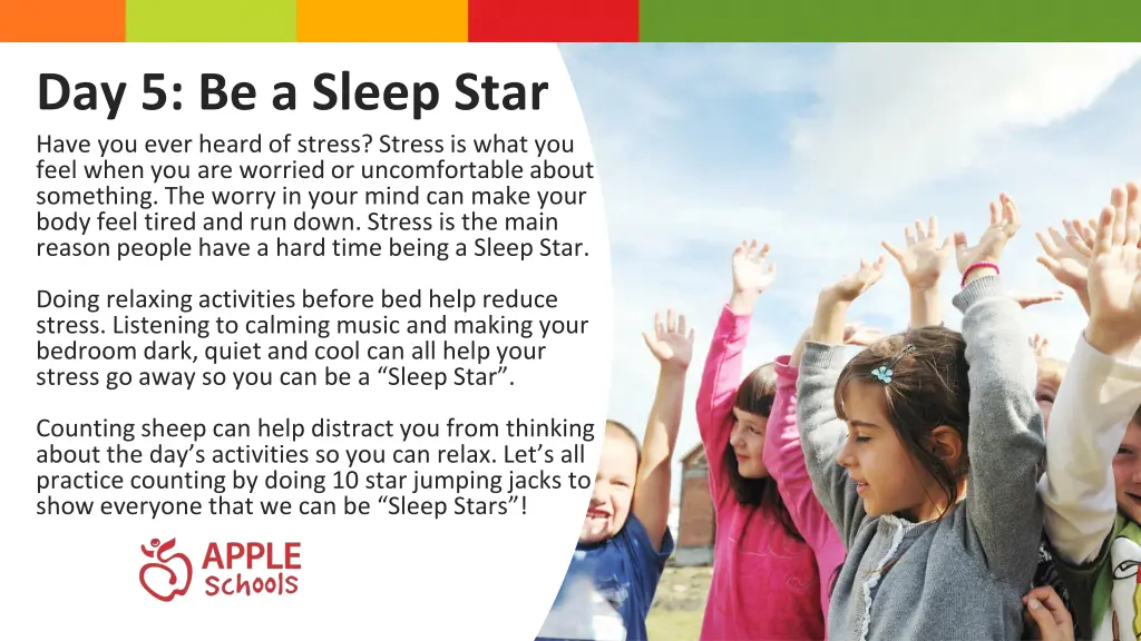 day 5 be a sleep star