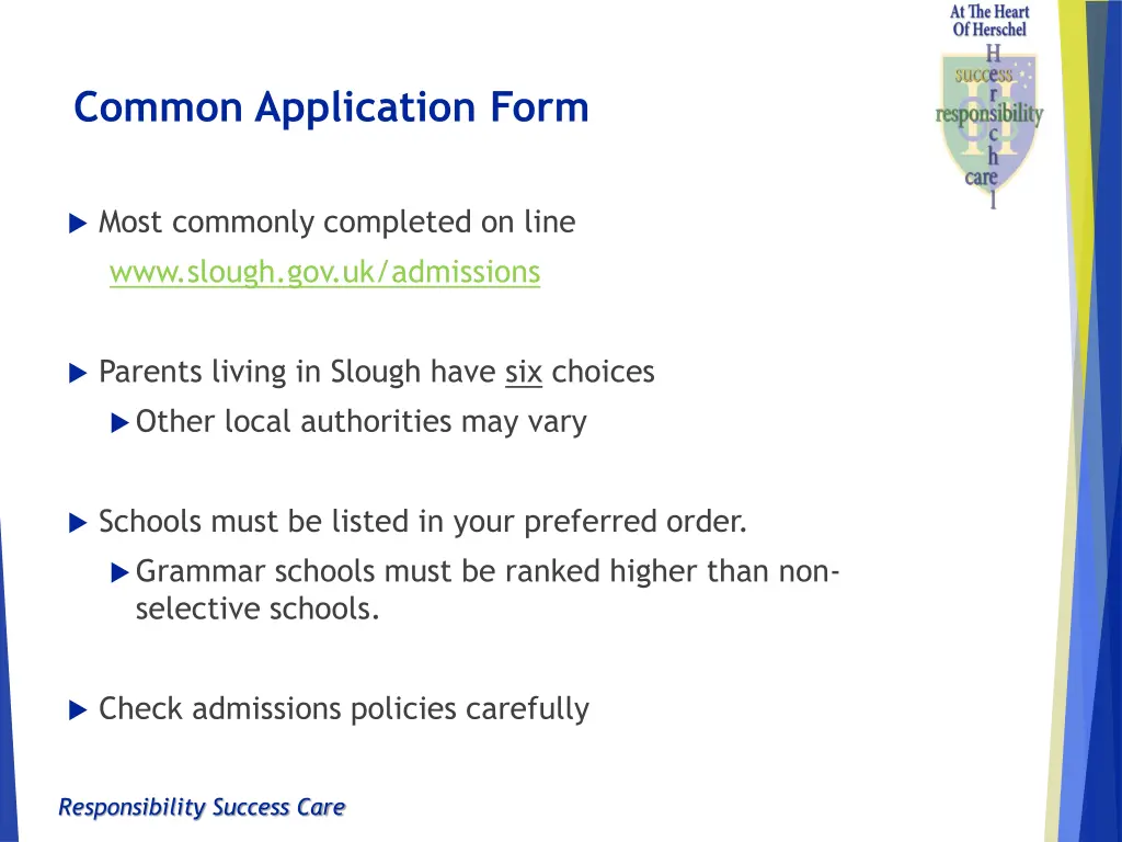 common application form