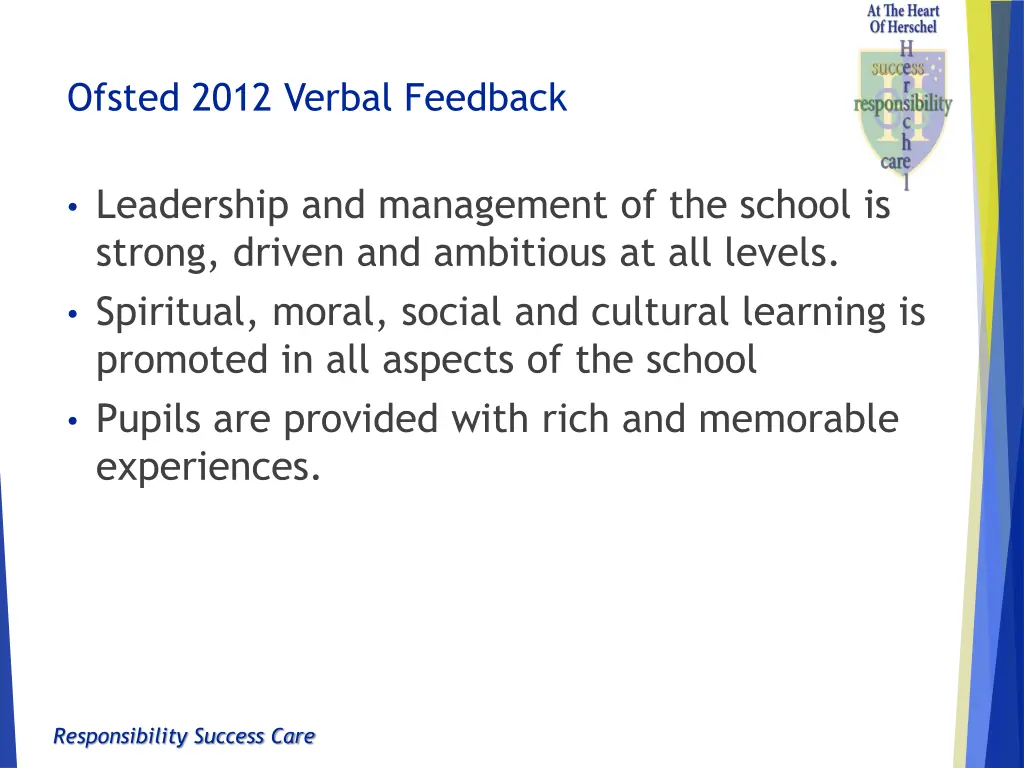 ofsted 2012 verbal feedback 2