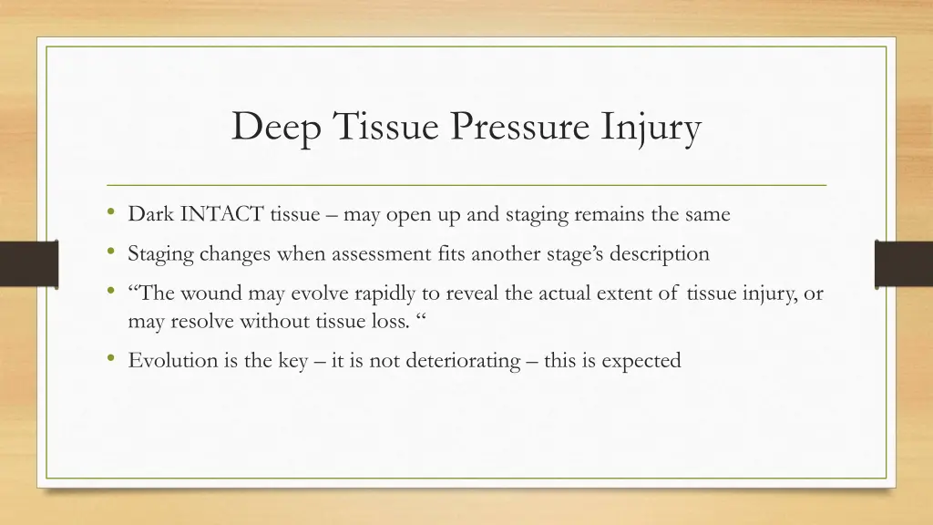 deep tissue pressure injury