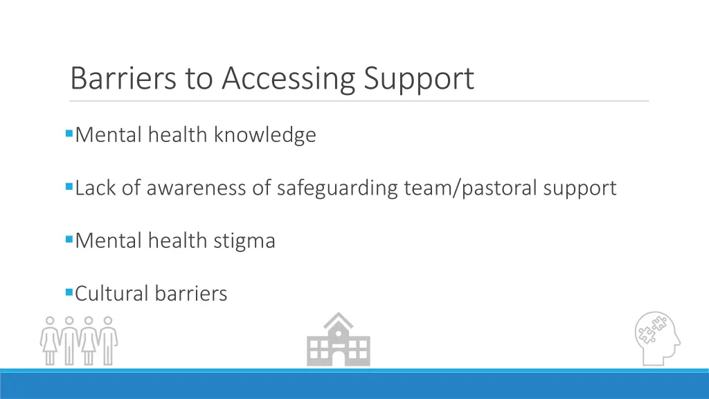 barriers to accessing support