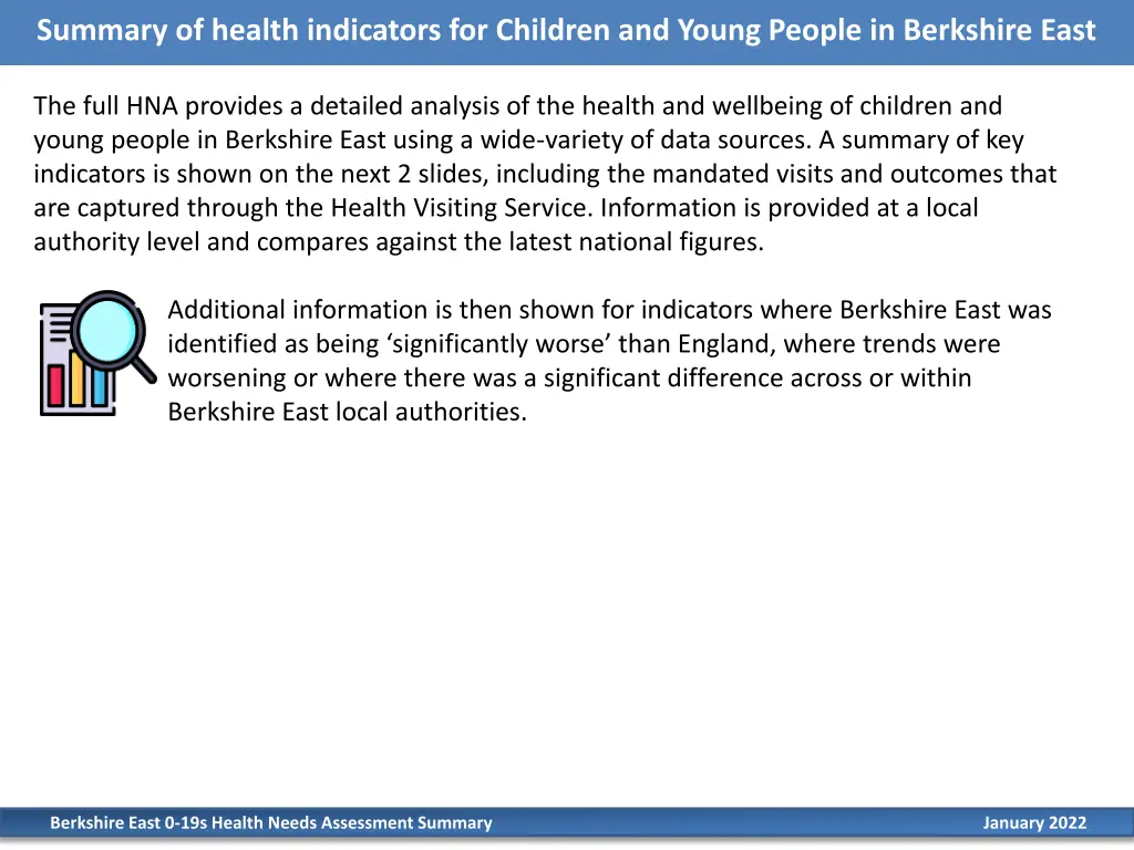 summary of health indicators for children