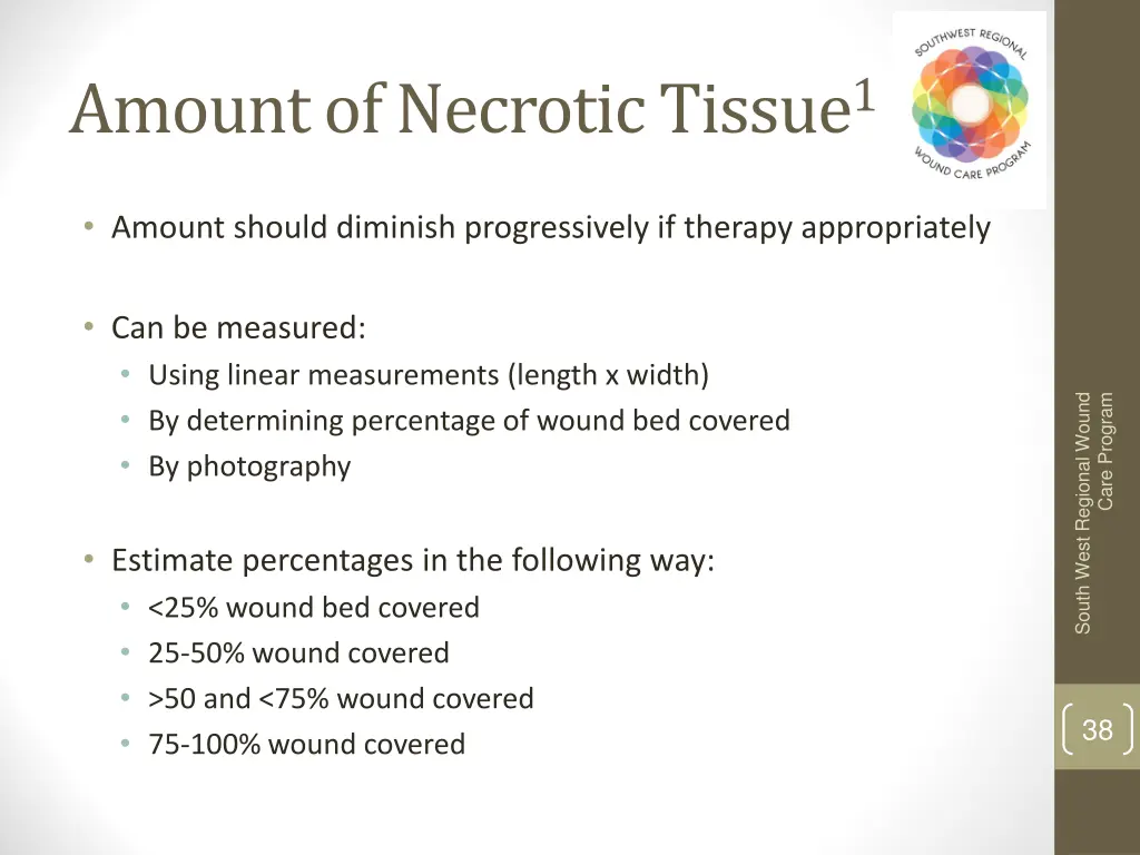 amount of necrotic tissue 1